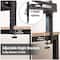 Mind Reader 2-Tier Desk Organizer with Clamp, Accessory Shelf for Office or Gaming, Office, Metal, Black